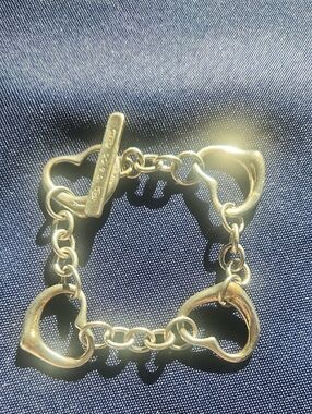 Vintage Y2k Tiffany & Co Elsa Peretti Open Heart Bar Toggle 925 Sterling Silver